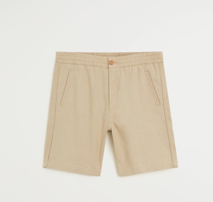 Mangooutlet, lanene bermude s elastičnim pojasom, 169,90 kn