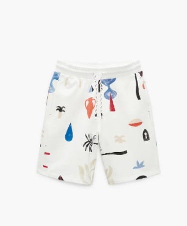 Zara, bermude s grafičkim printom, 199,90 kn