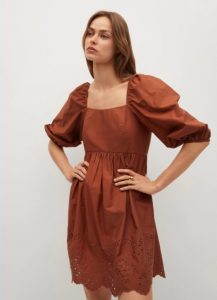 Mango, haljina od popelina sa švicarskim vezom, 169,90 kn