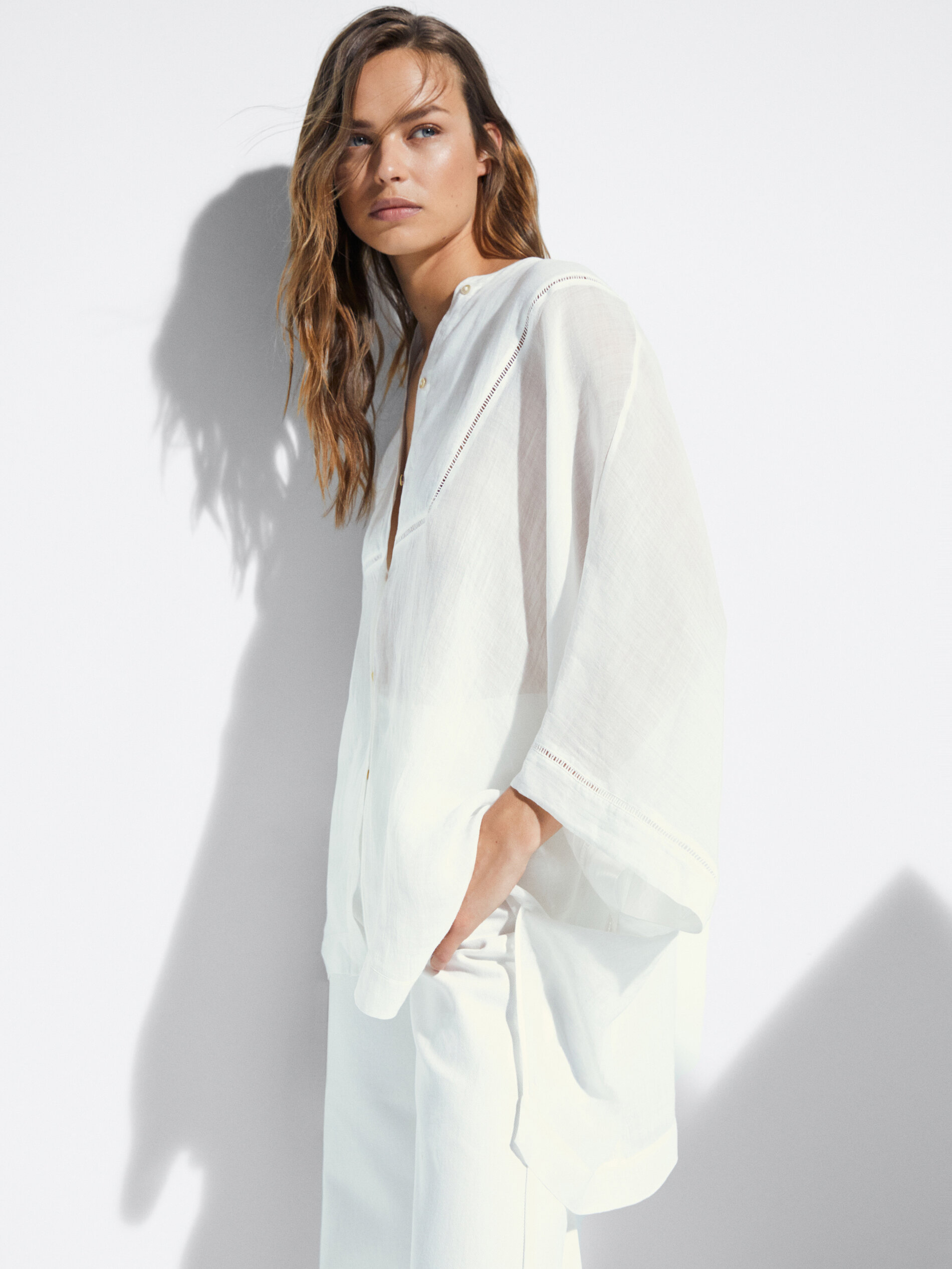 Massimo Dutti, kimono od ramije s umetnutim vezom, 599 kn