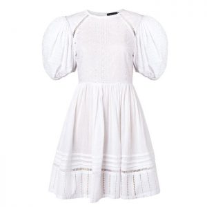 worn-van-der-kooji-broderie-volume-sleeve-lace-dress-size-s