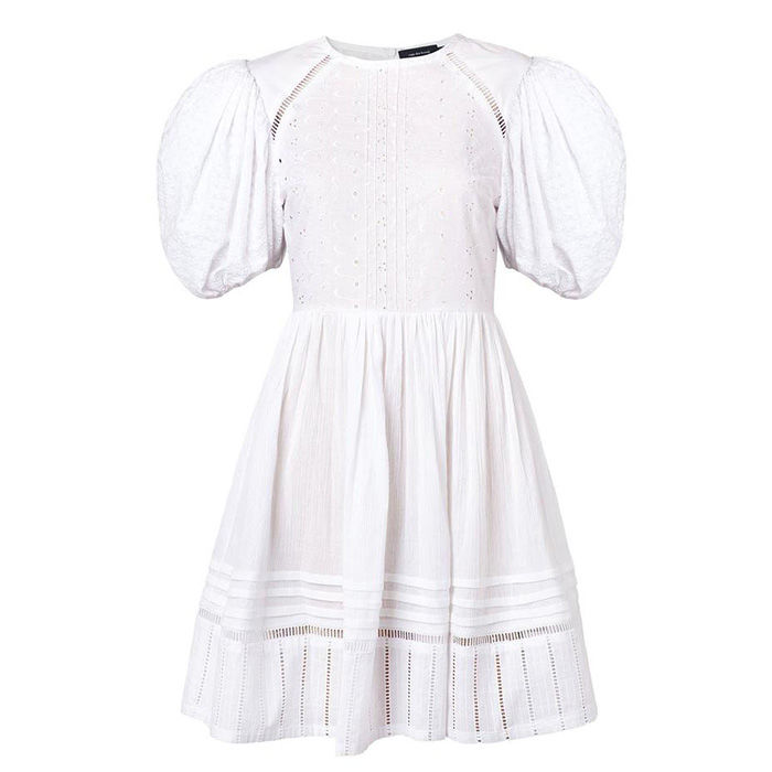 worn-van-der-kooji-broderie-volume-sleeve-lace-dress-size-s