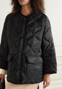 netquiltedpaddedripstopjacketblack