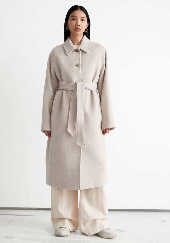 voluminousbeltedsinglebreastedcoat