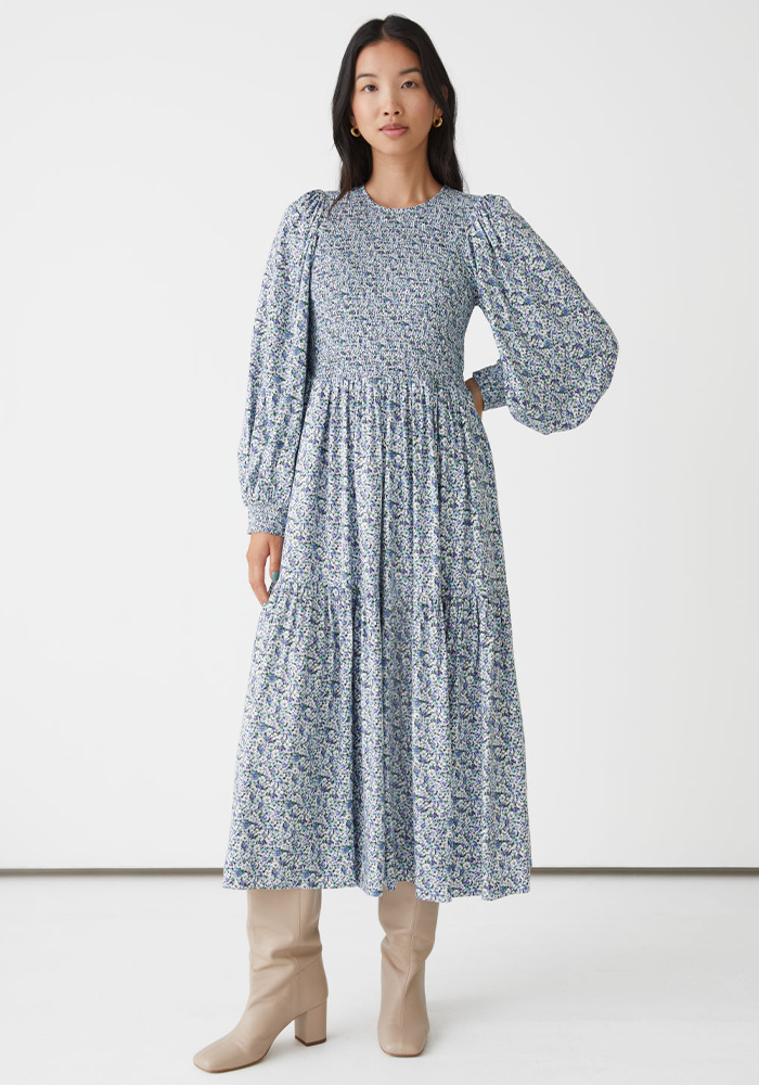 voluminoustieredmididress